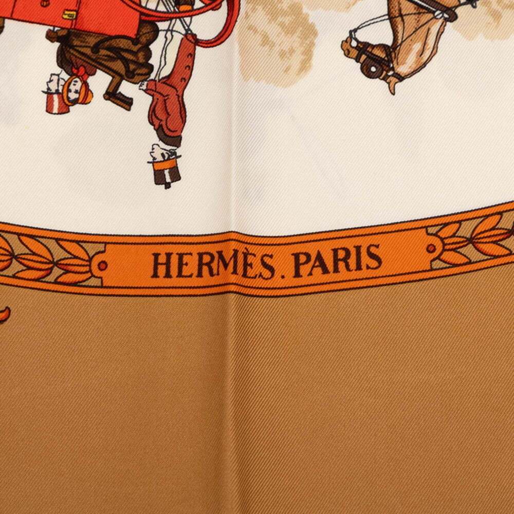 Hermes Carre 90 LA PROMENADE DE LONGCHAMPS (A Walk to Longchamp) Scarf/Muffle... - Picture 6 of 7